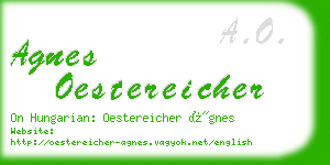 agnes oestereicher business card